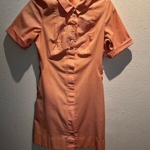 Elegant Orange Midi Dress